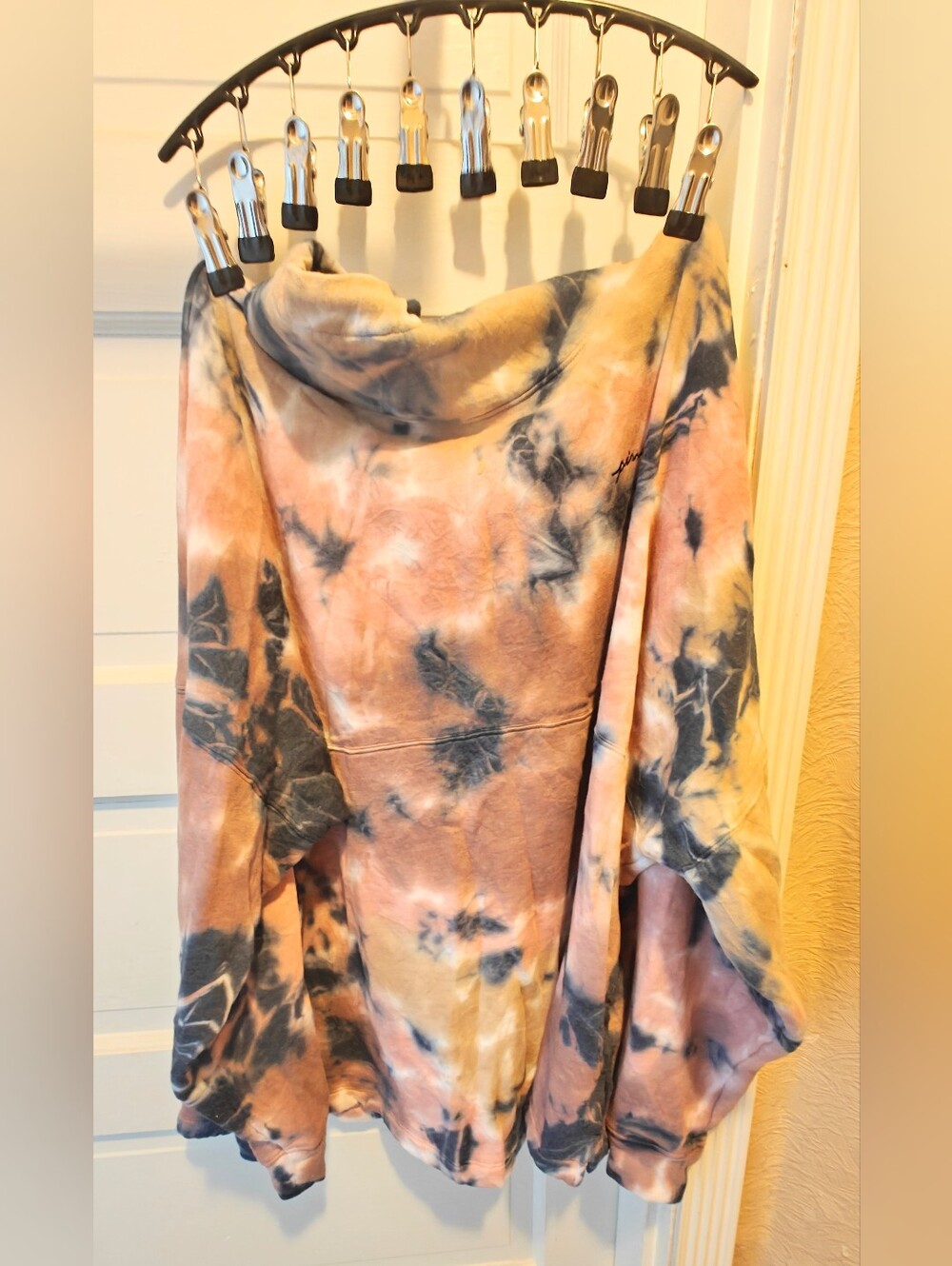 Victoria's Secret PINK Varsity Cowl Neck Tie Dye Pullover Hoodie Sweater S XXL